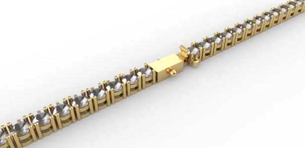 Tennis Link Necklace with Settings for 3mm Stones 2