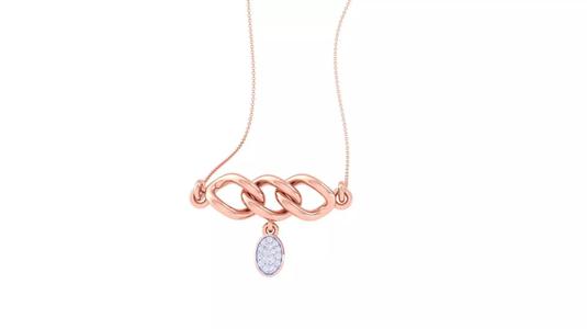 Cuban Chain Light Weight Diamond Necklace renders 3dm stl