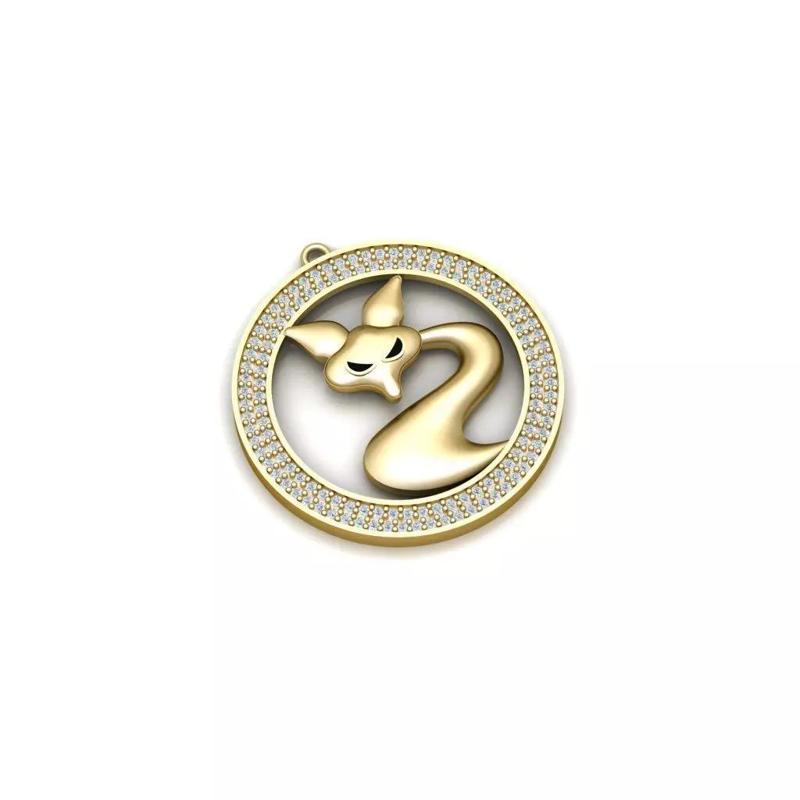 3d fox pendant model