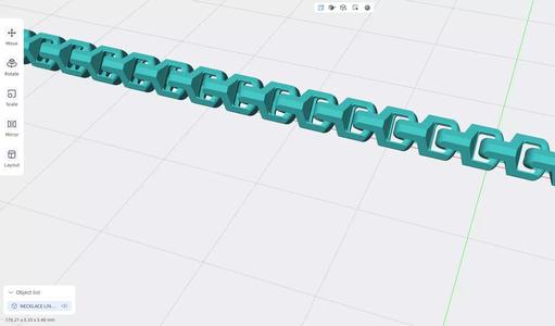17mm Long Necklace Chain Link - No Lock Box