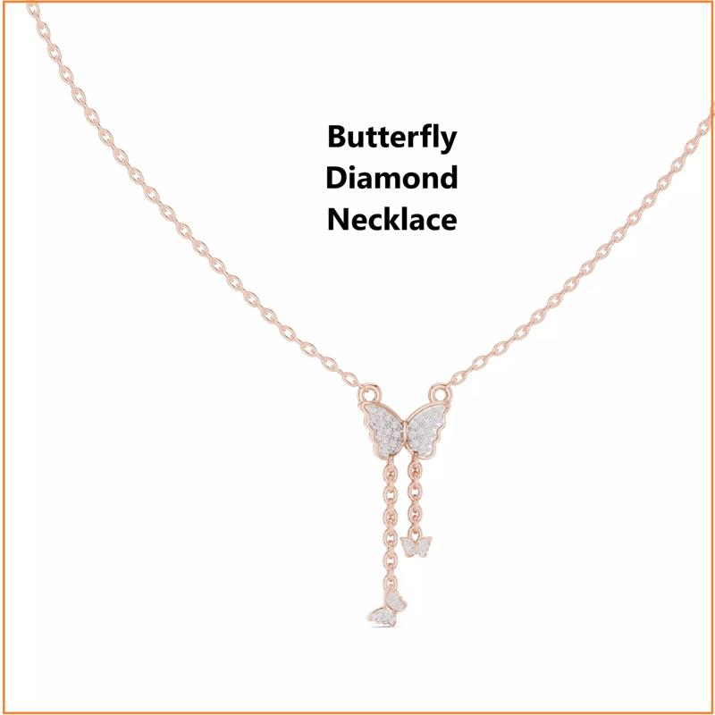 Butterfly Diamond Necklace 3dm stl renders Animation Videos