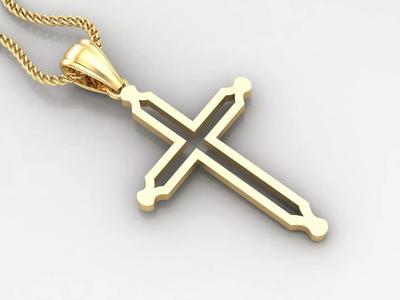 Jesus Christ Cross Pendant Print 4CP059