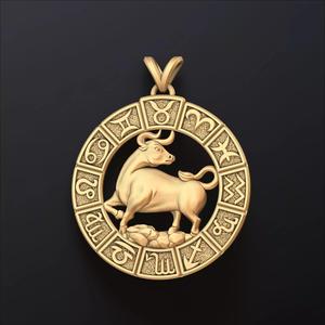 Horoscope Taurus Pendant v2