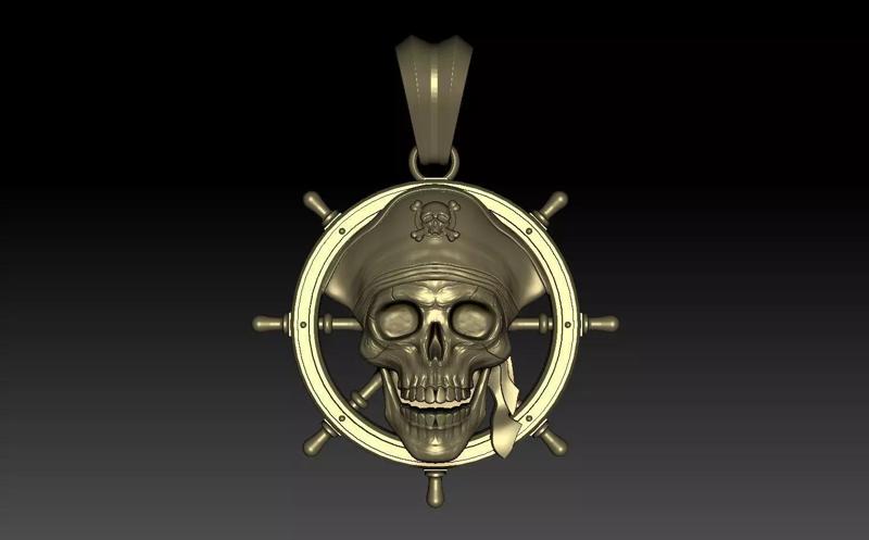 Pirate skull pendant