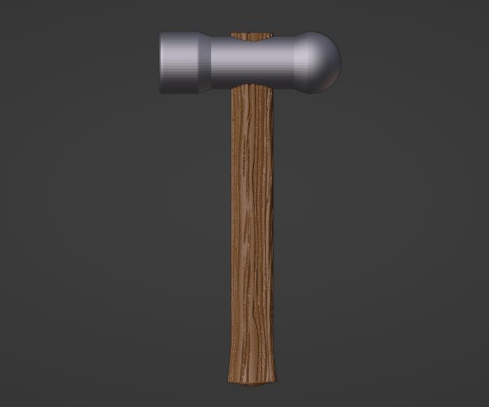 Ball-peen Hammer { Micro Tool Set } (28mm Scale)