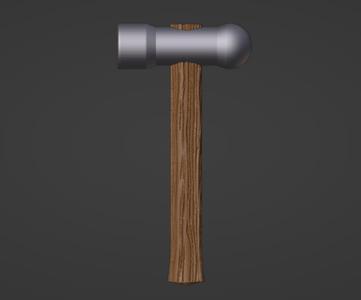 Ball-peen Hammer { Micro Tool Set } (28mm Scale)