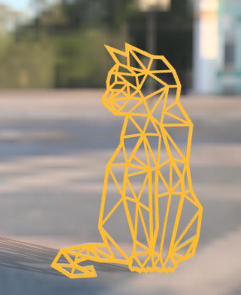 Origami cat wall decor, trivet .......