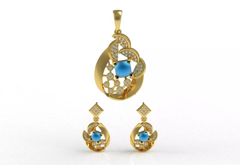 Diamond Pendant Set 46