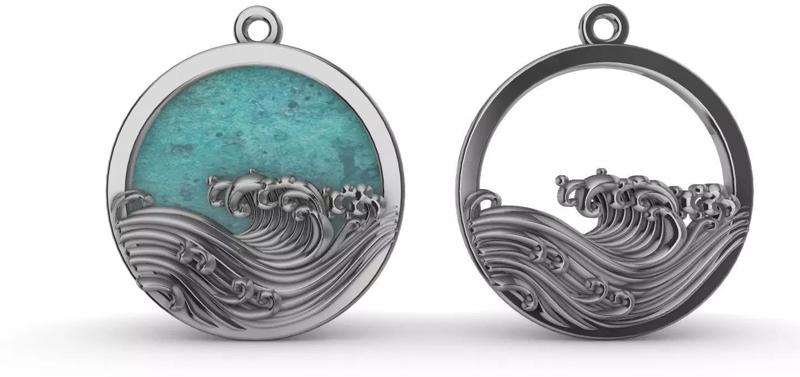 Oriental Wave pendant