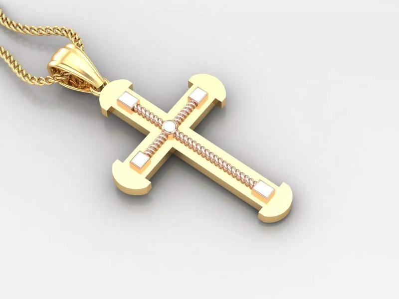 Jesus Christ Cross Pendant Print 4CP062