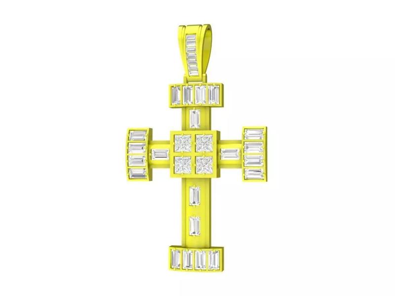 7027 Diamond Cross Pendant