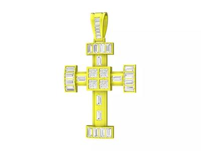 7027 Diamond Cross Pendant