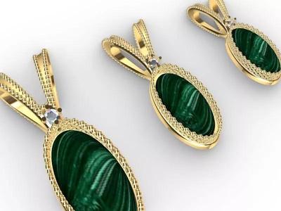 gallery bezel oval pendant stl verified