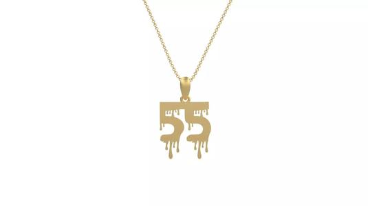 Model 1288 55 Bloody Terror Initial Number Pendant