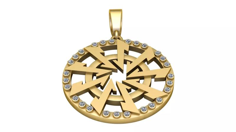 STAR  DESIGN PENDANT 3D PRINTABLE MODEL