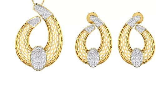 Pendant Earring Set 3dm STL OBJ FBX Render Details