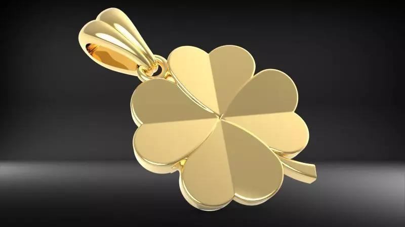 Lucky 4 Leaf Clover Charm necklace pendant Jewelry