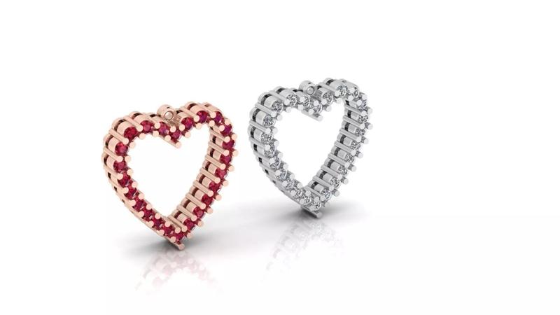Diamonds Heart Shape Pendant