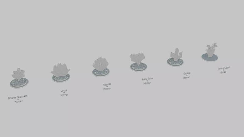 Flowers and Plants Mini Pack Emoji Statues