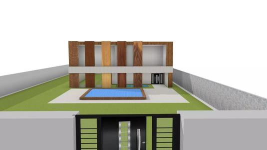 villa modern house with swimming pool