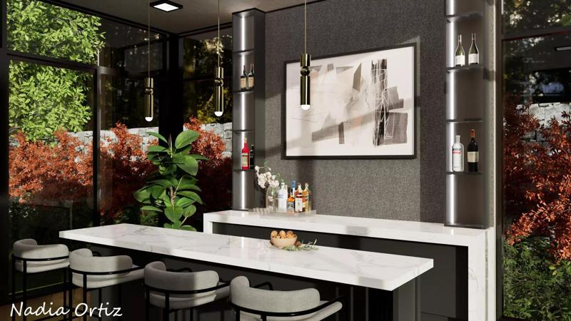 CASA MODERNA - MODELO 3D COMPLETO - INTERIOR Y EXTERIOR