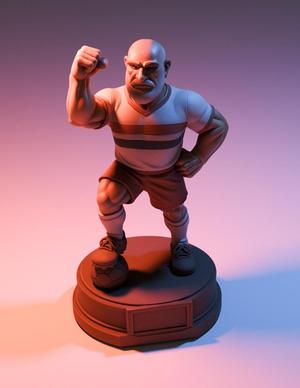 São Paulo Mascote "Santo Paulo Vitória" – Estatueta STL para Impressão 3D