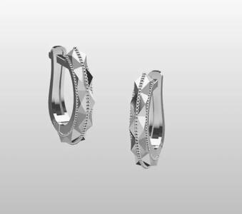 Huggie Hoop Earrings 3D printable file 3D print model