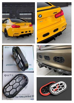 Honeycomb bumper grilles - aggression and style in one set