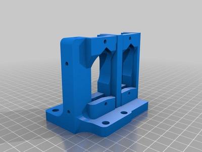 dual bulldog lite / e3d V6 mount x carrier for prusa I3