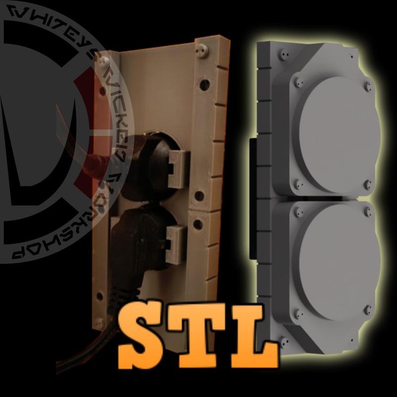 Star Wars European Power Outlet Duplex Cover Prop STL