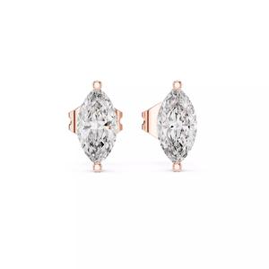 Marquise Diamond Studs Earrings 3dm stl renders 360 Animation