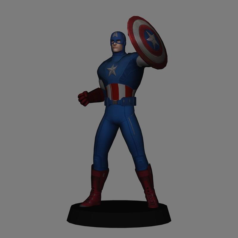 Captain America - Avengers LOW POLYGONS AND NEW EDITION