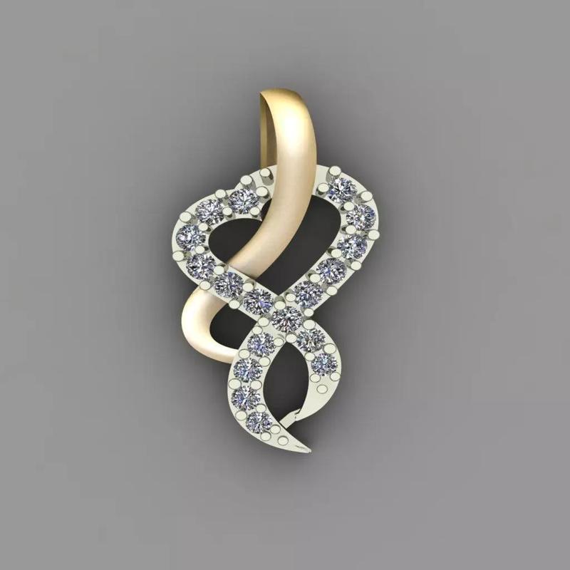 Diamond Women pendant 3D print Model