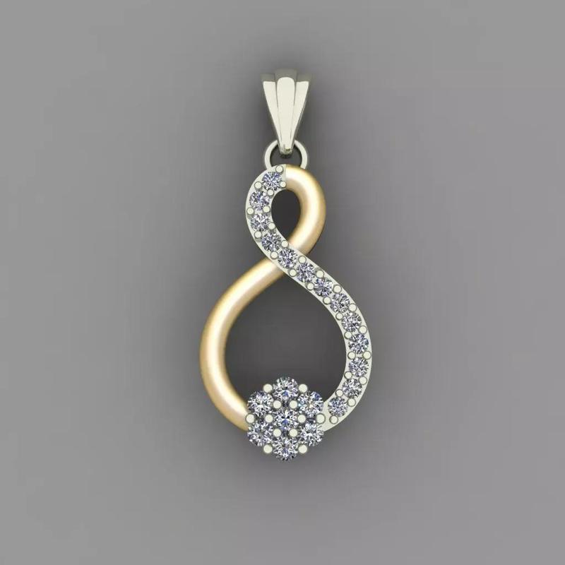 Diamond Women pendant 3D print Model