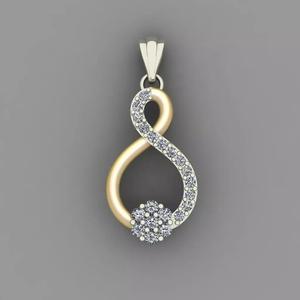 Diamond Women pendant 3D print Model