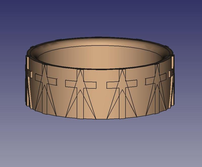 Beautiful ring with cross and arrow