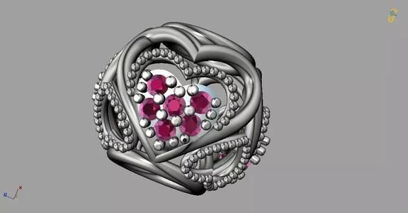 Diamond Valentine Bead