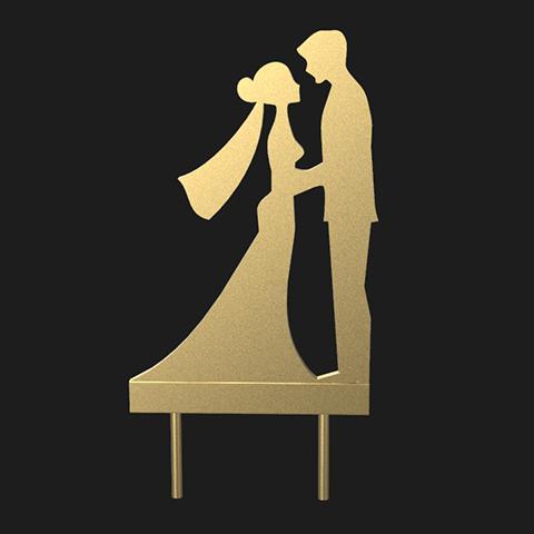 cake silhouette wedding romantic decor