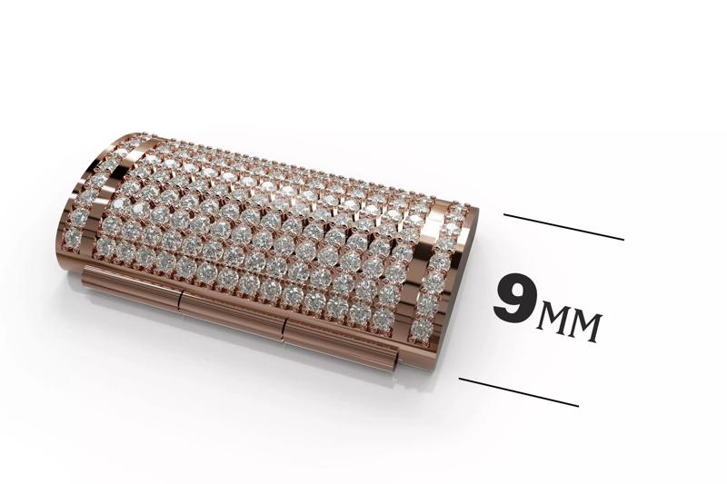 9 mm Diamond Lock Box for Jewelry