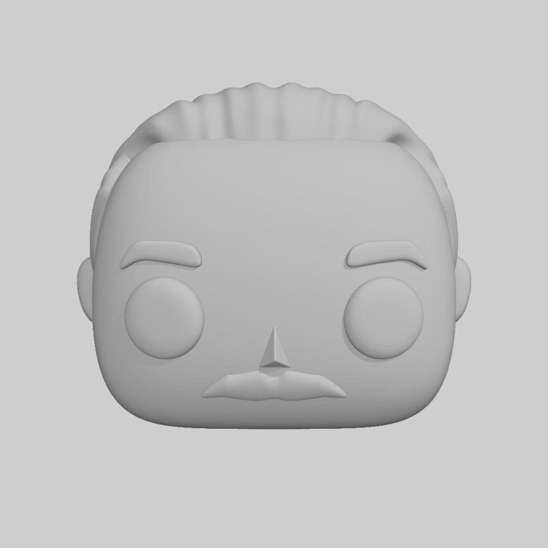 Pop - Head Mustached senior male head