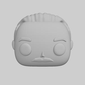 Pop - Head Mustached senior male head