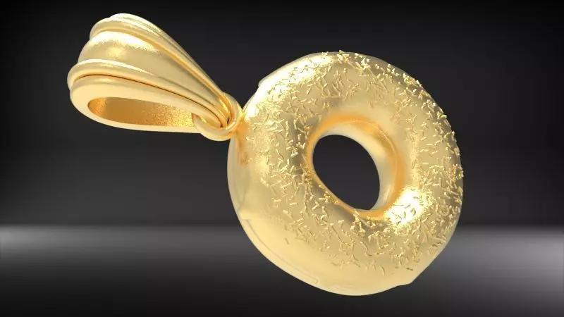 Sugar Glazed sprinkles Donut Necklace Charm Bracelet Jewelry