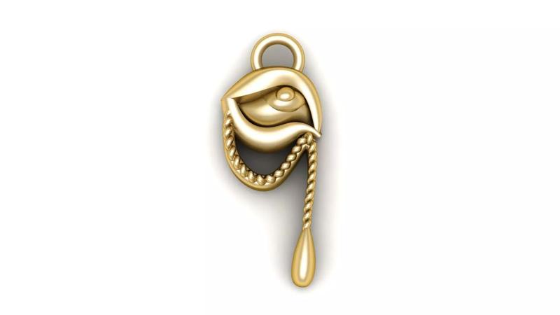 Stylish Eye pendant 3d printable Model