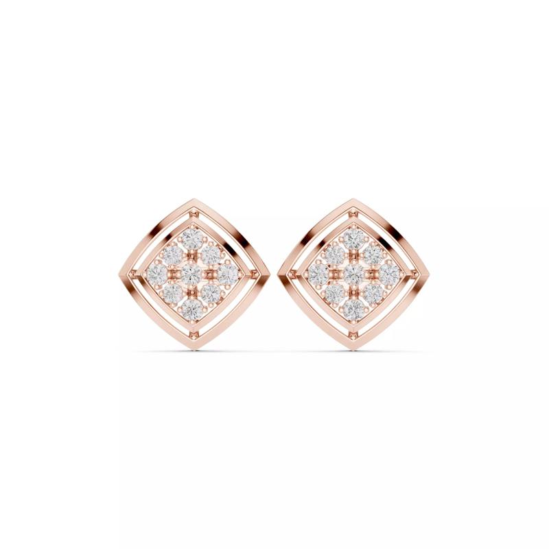 Diamond Studs Earrings 3dm stl renders animation videos details