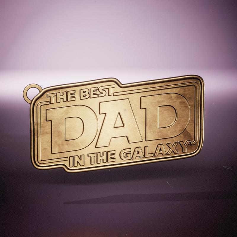 The Best Dad in the Galaxy Keychain STL – Star Wars Inspired Father’s Day Gift