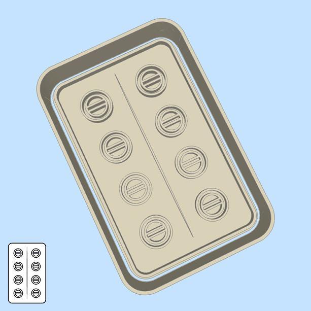 Science and technology cookie cutters - pills blister pack (style 1)