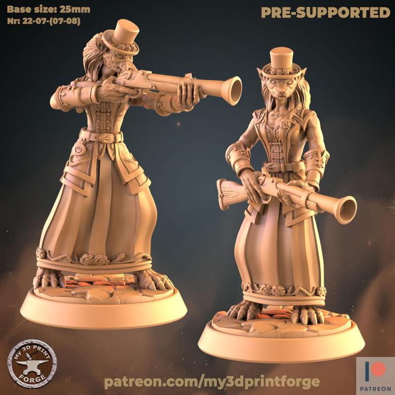 Werewolf Female with gun (two models)