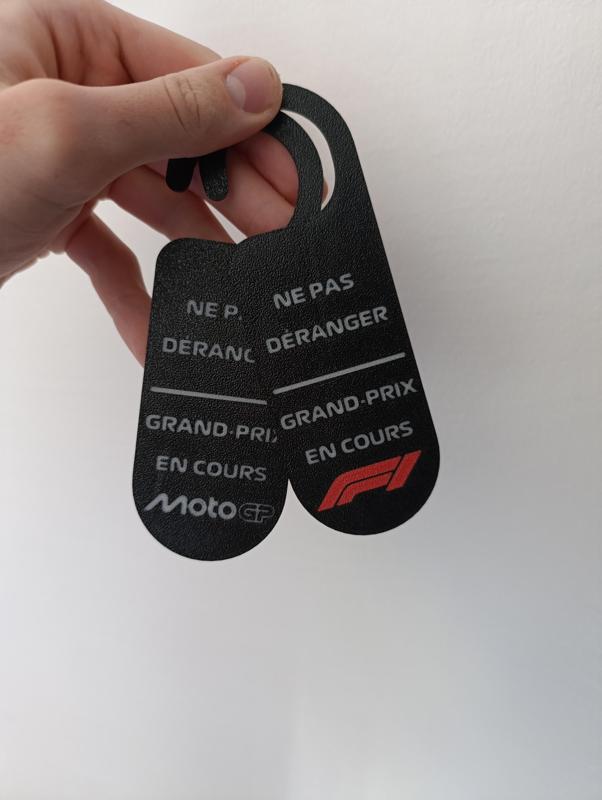 Accroche-porte "Ne pas déranger" – F1 & MotoGP