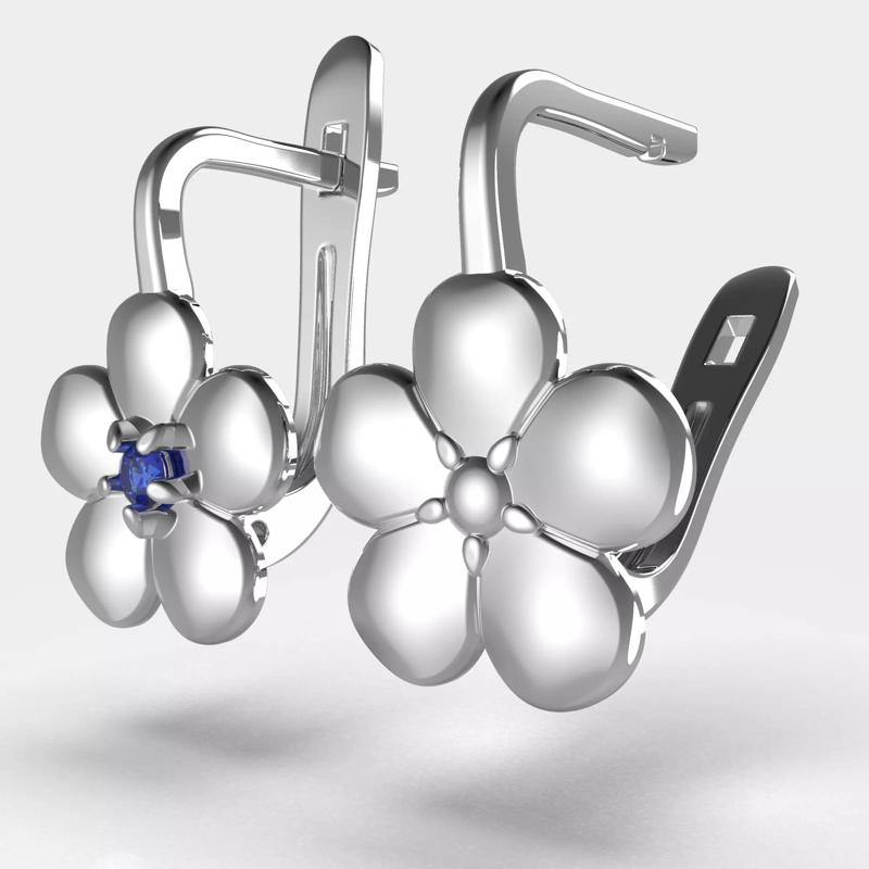 Jewelry two FLOWER earrings - Printable  STL