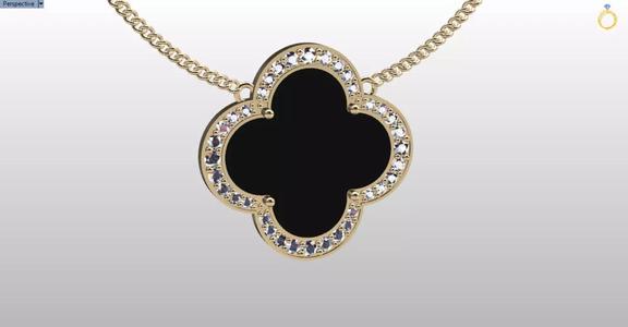 flower ahlambra necklace